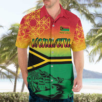 Hapi 45th Indipendens Dei Vanuatu Hawaiian Shirt Yumi 1980 with Vanuatuan Beach Landscape