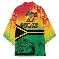 Hapi 45th Indipendens Dei Vanuatu Kimono Yumi 1980 with Vanuatuan Beach Landscape - Polynesian Pride