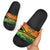 Hapi 45th Indipendens Dei Vanuatu Slide Sandals Yumi 1980 with Vanuatuan Beach Landscape - Polynesian Pride