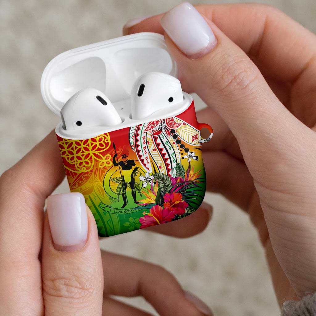 Vanuatu 45th Anniversary AirPods Case Polynesian with Sand Drawing Pattern LT9 - Polynesian Pride