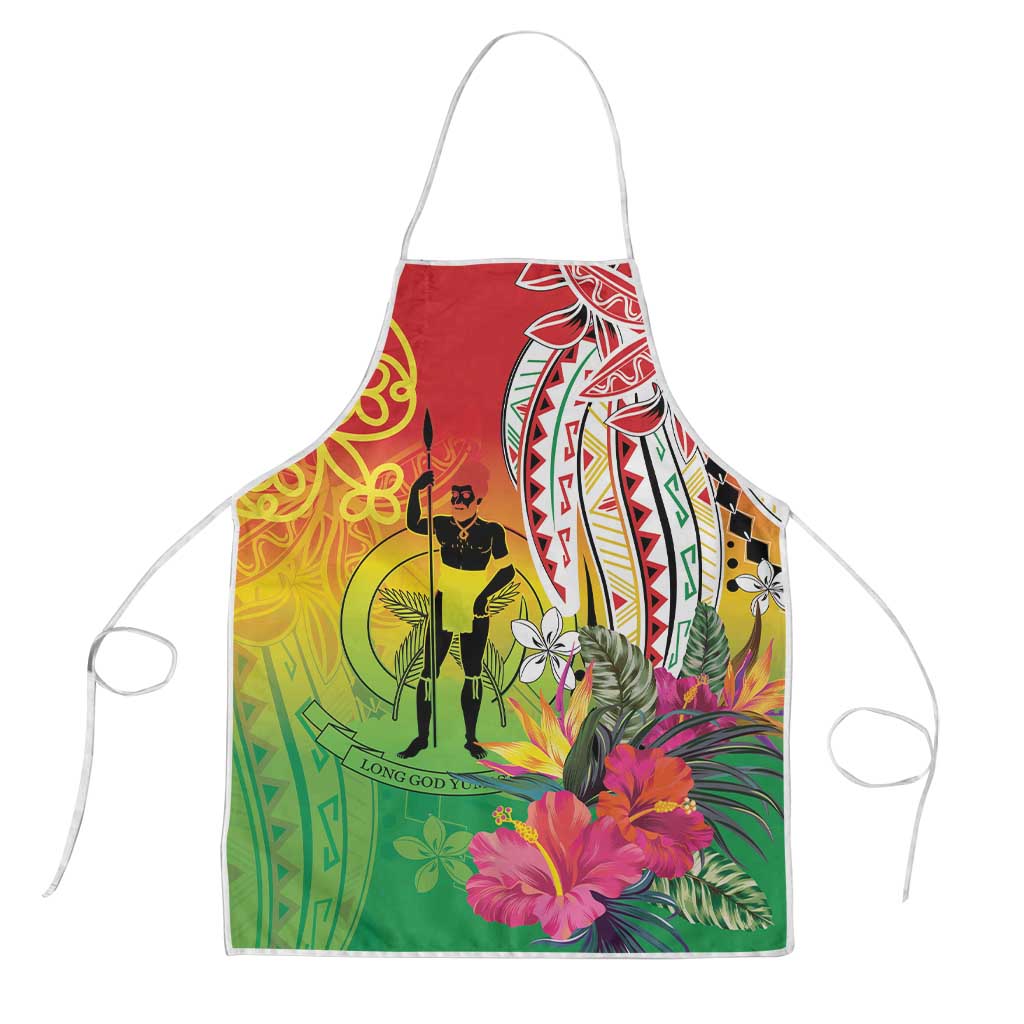Vanuatu 45th Anniversary Apron Polynesian with Sand Drawing Pattern LT9 Red - Polynesian Pride