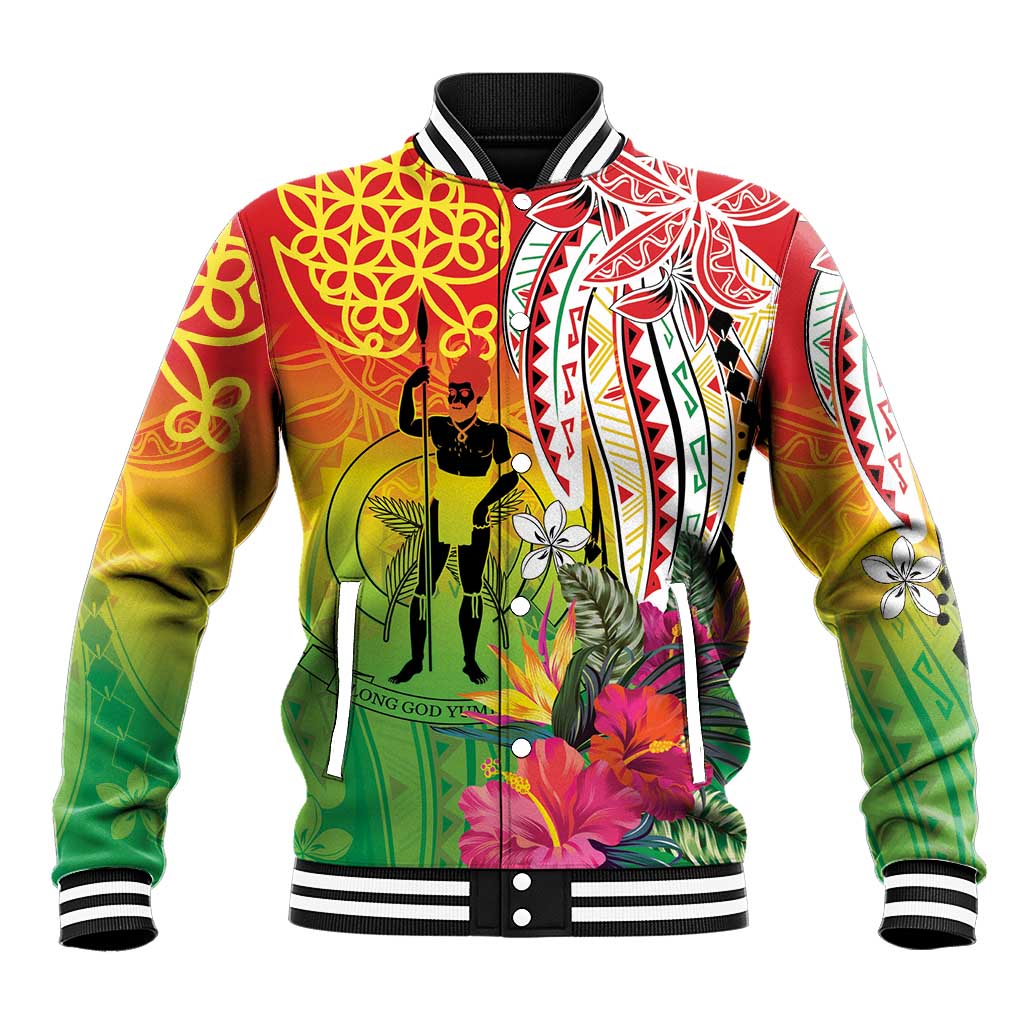 Vanuatu 45th Anniversary Baseball Jacket Polynesian with Sand Drawing Pattern LT9 Unisex Red - Polynesian Pride