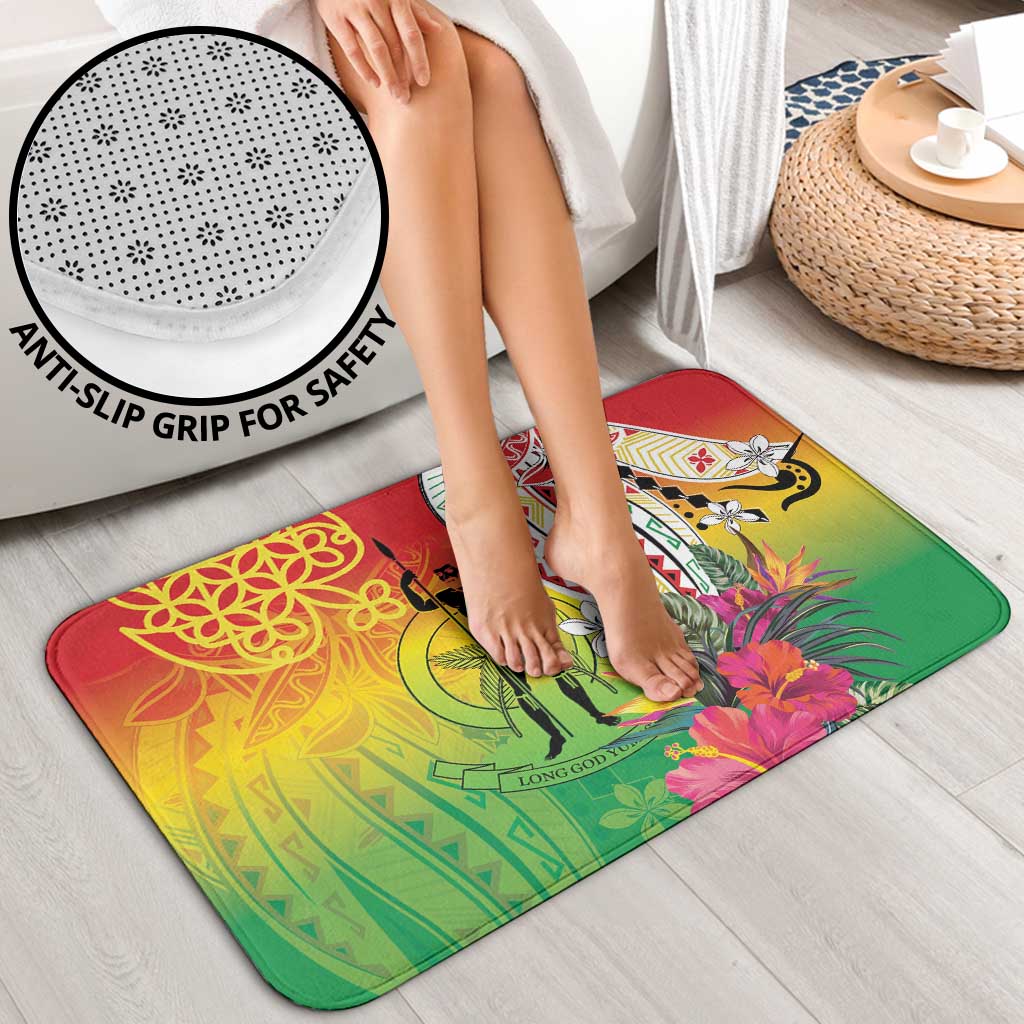 Vanuatu 45th Anniversary Bathroom Set Polynesian with Sand Drawing Pattern - Polynesian Pride