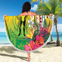 Vanuatu 45th Anniversary Beach Blanket Polynesian with Sand Drawing Pattern LT9 - Polynesian Pride