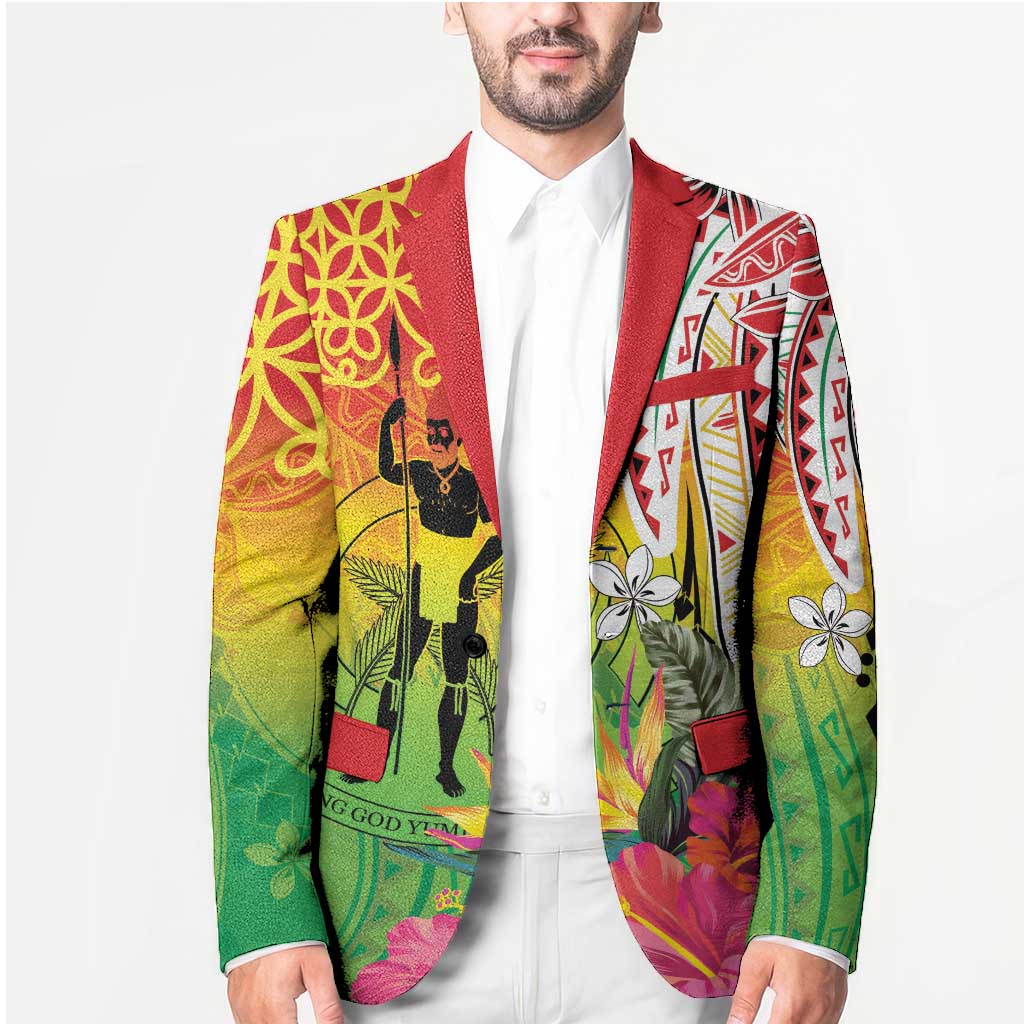 Vanuatu 45th Anniversary Blazer Polynesian with Sand Drawing Pattern LT9 - Polynesian Pride