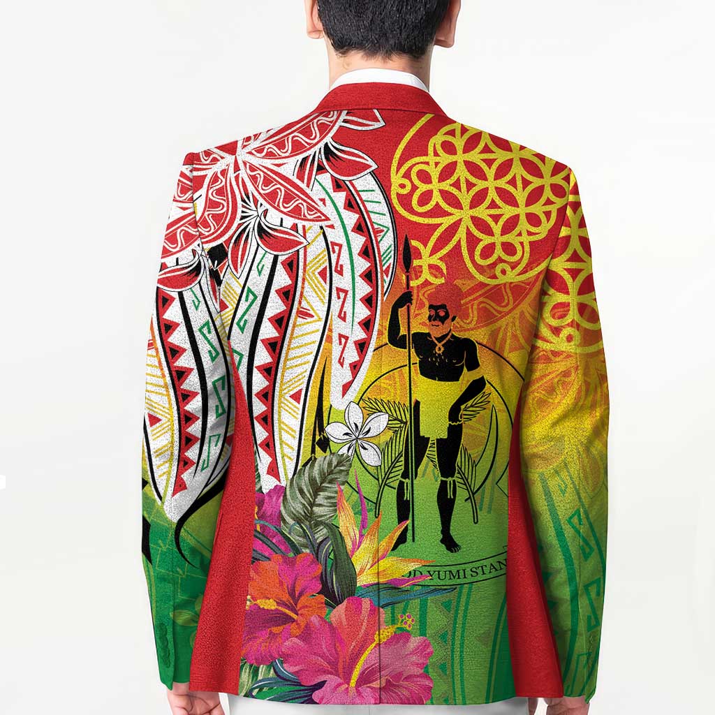 Vanuatu 45th Anniversary Blazer Polynesian with Sand Drawing Pattern LT9 - Polynesian Pride