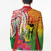 Vanuatu 45th Anniversary Blazer Polynesian with Sand Drawing Pattern LT9 - Polynesian Pride