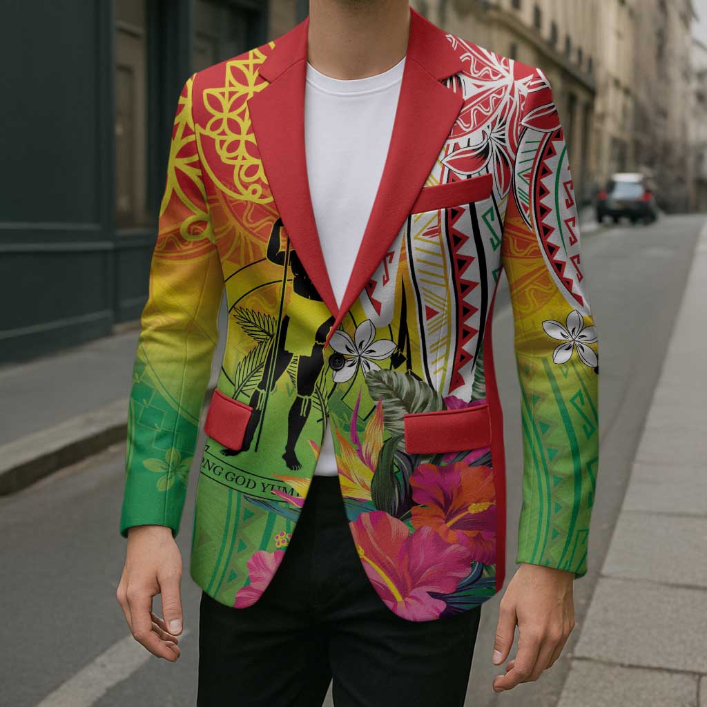Vanuatu 45th Anniversary Blazer Polynesian with Sand Drawing Pattern LT9 - Polynesian Pride