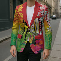 Vanuatu 45th Anniversary Blazer Polynesian with Sand Drawing Pattern LT9 - Polynesian Pride