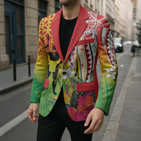 Vanuatu 45th Anniversary Blazer Polynesian with Sand Drawing Pattern LT9 - Polynesian Pride