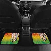 Vanuatu 45th Anniversary Car Mats Polynesian with Sand Drawing Pattern LT9 Set 2pcs - Back Red - Polynesian Pride