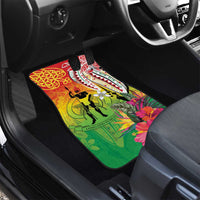 Vanuatu 45th Anniversary Car Mats Polynesian with Sand Drawing Pattern LT9 - Polynesian Pride