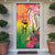 Vanuatu 45th Anniversary Door Cover Polynesian with Sand Drawing Pattern - Polynesian Pride