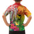 Vanuatu 45th Anniversary Family Matching Off The Shoulder Long Sleeve Dress and Hawaiian Shirt Polynesian with Sand Drawing Pattern