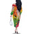 Vanuatu 45th Anniversary Family Matching Off The Shoulder Long Sleeve Dress and Hawaiian Shirt Polynesian with Sand Drawing Pattern