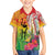 Vanuatu 45th Anniversary Family Matching Off The Shoulder Long Sleeve Dress and Hawaiian Shirt Polynesian with Sand Drawing Pattern