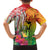 Vanuatu 45th Anniversary Family Matching Off Shoulder Maxi Dress and Hawaiian Shirt Polynesian with Sand Drawing Pattern