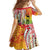 Vanuatu 45th Anniversary Family Matching Off Shoulder Maxi Dress and Hawaiian Shirt Polynesian with Sand Drawing Pattern