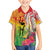 Vanuatu 45th Anniversary Family Matching Off Shoulder Maxi Dress and Hawaiian Shirt Polynesian with Sand Drawing Pattern