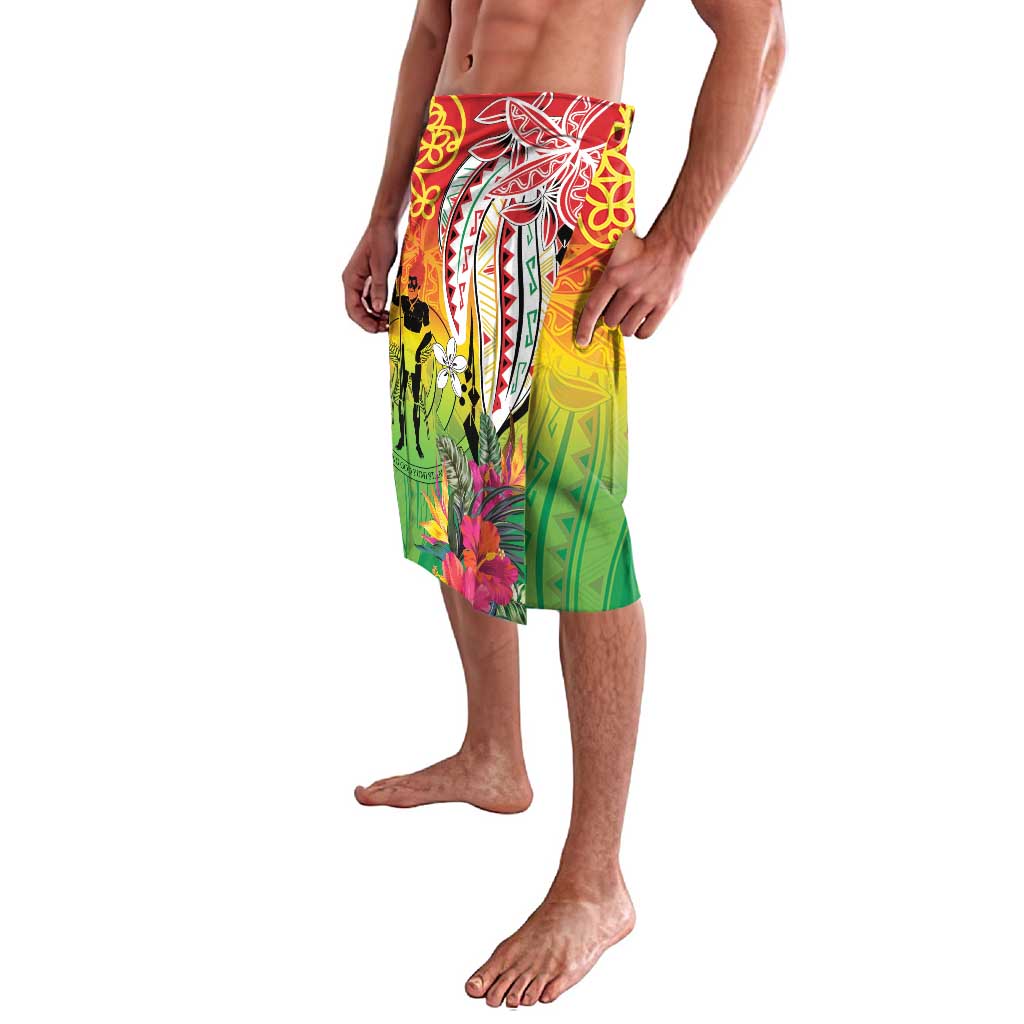 Vanuatu 45th Anniversary Lavalava Polynesian with Sand Drawing Pattern