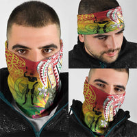 Vanuatu 45th Anniversary Neck Gaiter Polynesian with Sand Drawing Pattern - Polynesian Pride