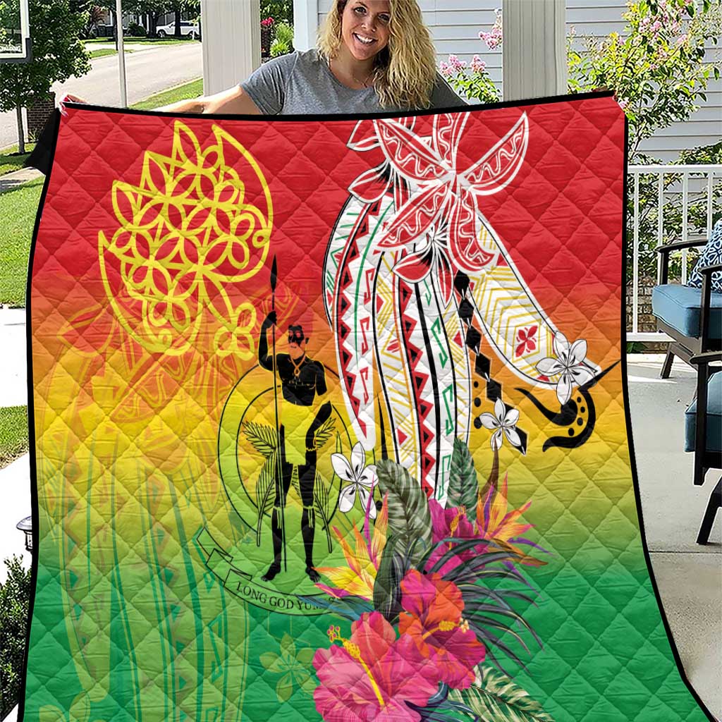 Vanuatu 45th Anniversary Quilt Polynesian with Sand Drawing Pattern