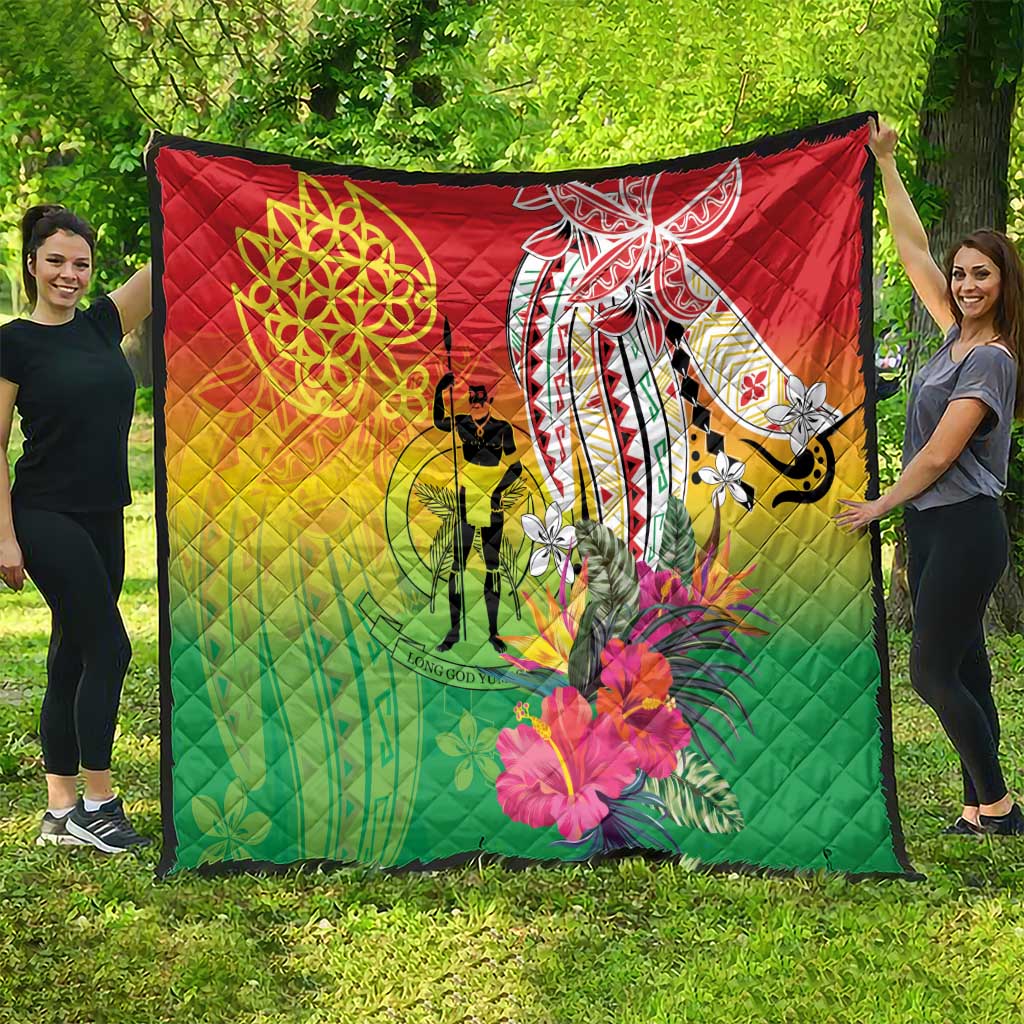 Vanuatu 45th Anniversary Quilt Polynesian with Sand Drawing Pattern