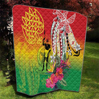 Vanuatu 45th Anniversary Quilt Polynesian with Sand Drawing Pattern