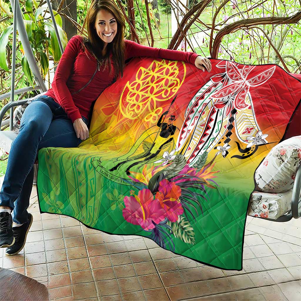 Vanuatu 45th Anniversary Quilt Polynesian with Sand Drawing Pattern