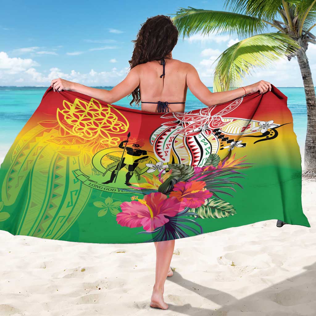 Vanuatu 45th Anniversary Sarong Polynesian with Sand Drawing Pattern