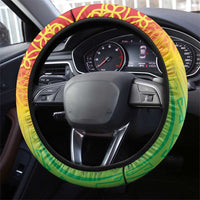 Vanuatu 45th Anniversary Steering Wheel Cover Polynesian with Sand Drawing Pattern LT9 - Polynesian Pride