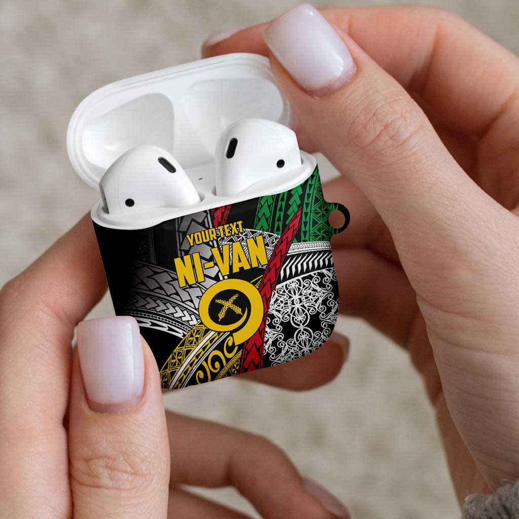 Vanuatu Proud to be Ni-van Personalised AirPods Case with Mutis En Atan Patterns LT9 - Polynesian Pride