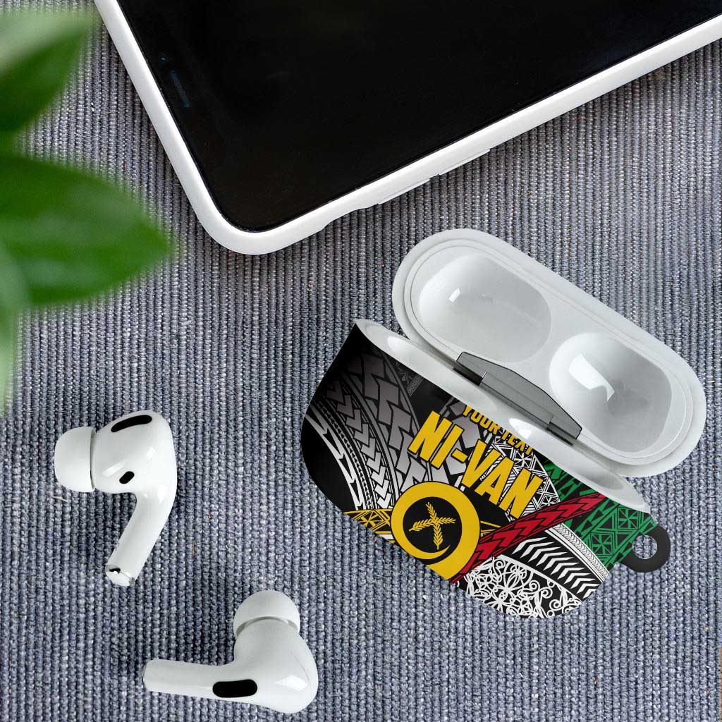 Vanuatu Proud to be Ni-van Personalised AirPods Case with Mutis En Atan Patterns LT9 - Polynesian Pride
