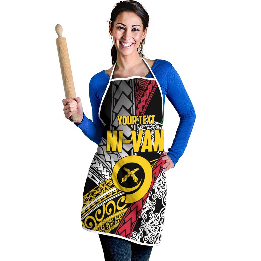 Vanuatu Proud to be Ni-van Personalised Apron with Mutis En Atan Patterns LT9 - Polynesian Pride