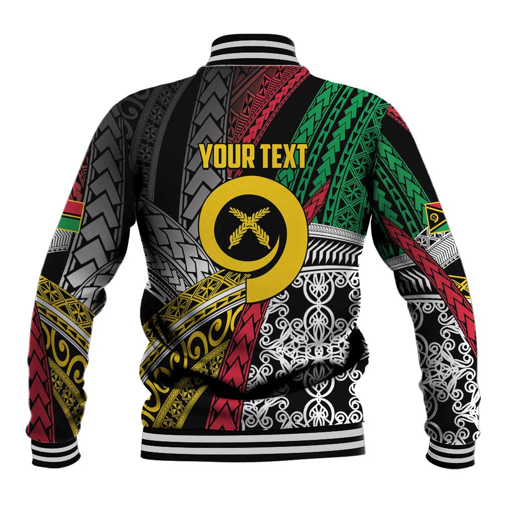Vanuatu Proud to be Ni-van Personalised Baseball Jacket with Mutis En Atan Patterns LT9 - Polynesian Pride