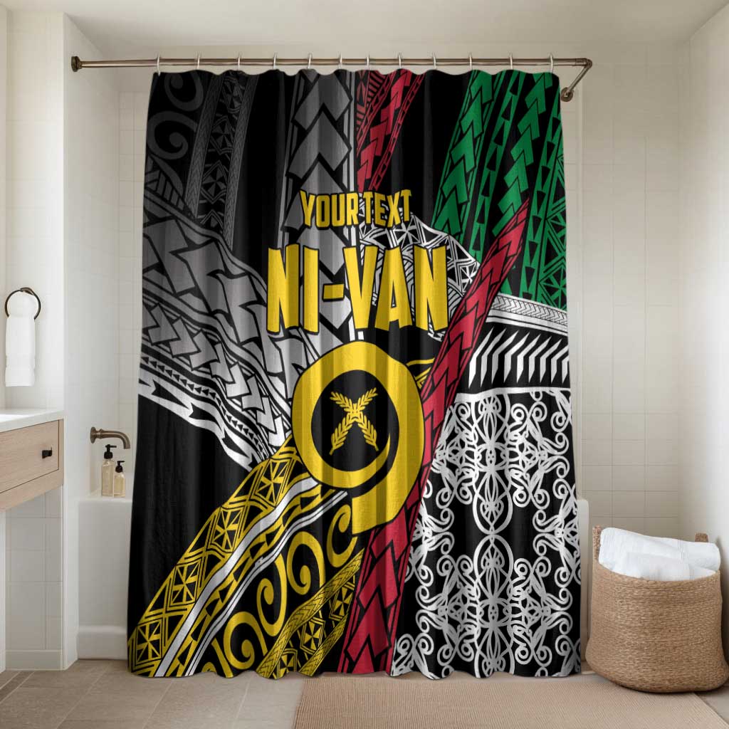 Vanuatu Proud to be Ni-van Personalised Bathroom Set with Mutis En Atan Patterns - Polynesian Pride