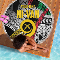Vanuatu Proud to be Ni-van Personalised Beach Blanket with Mutis En Atan Patterns LT9 - Polynesian Pride