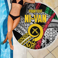 Vanuatu Proud to be Ni-van Personalised Beach Blanket with Mutis En Atan Patterns LT9 - Polynesian Pride