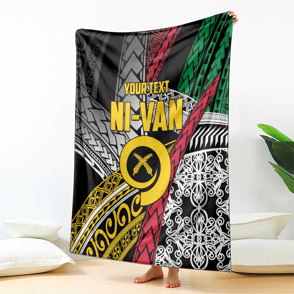 Vanuatu Proud to be Ni-van Personalised Blanket with Mutis En Atan Patterns LT9 - Polynesian Pride