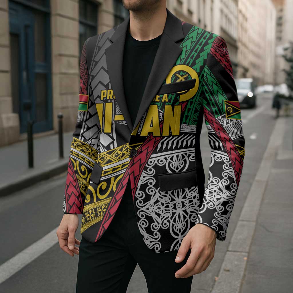 Vanuatu Proud to be Ni-van Personalised Blazer with Mutis En Atan Patterns LT9 - Polynesian Pride