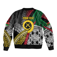 Vanuatu Proud to be Ni-van Personalised Bomber Jacket with Mutis En Atan Patterns