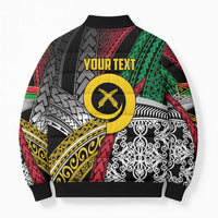 Vanuatu Proud to be Ni-van Personalised Bomber Puffer Jacket with Mutis En Atan Patterns LT9 - Polynesian Pride