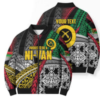 Vanuatu Proud to be Ni-van Personalised Bomber Puffer Jacket with Mutis En Atan Patterns LT9 - Polynesian Pride