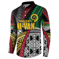 Vanuatu Proud to be Ni-van Personalised Button Sweatshirt with Mutis En Atan Patterns LT9 - Polynesian Pride