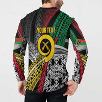 Vanuatu Proud to be Ni-van Personalised Button Sweatshirt with Mutis En Atan Patterns LT9 - Polynesian Pride