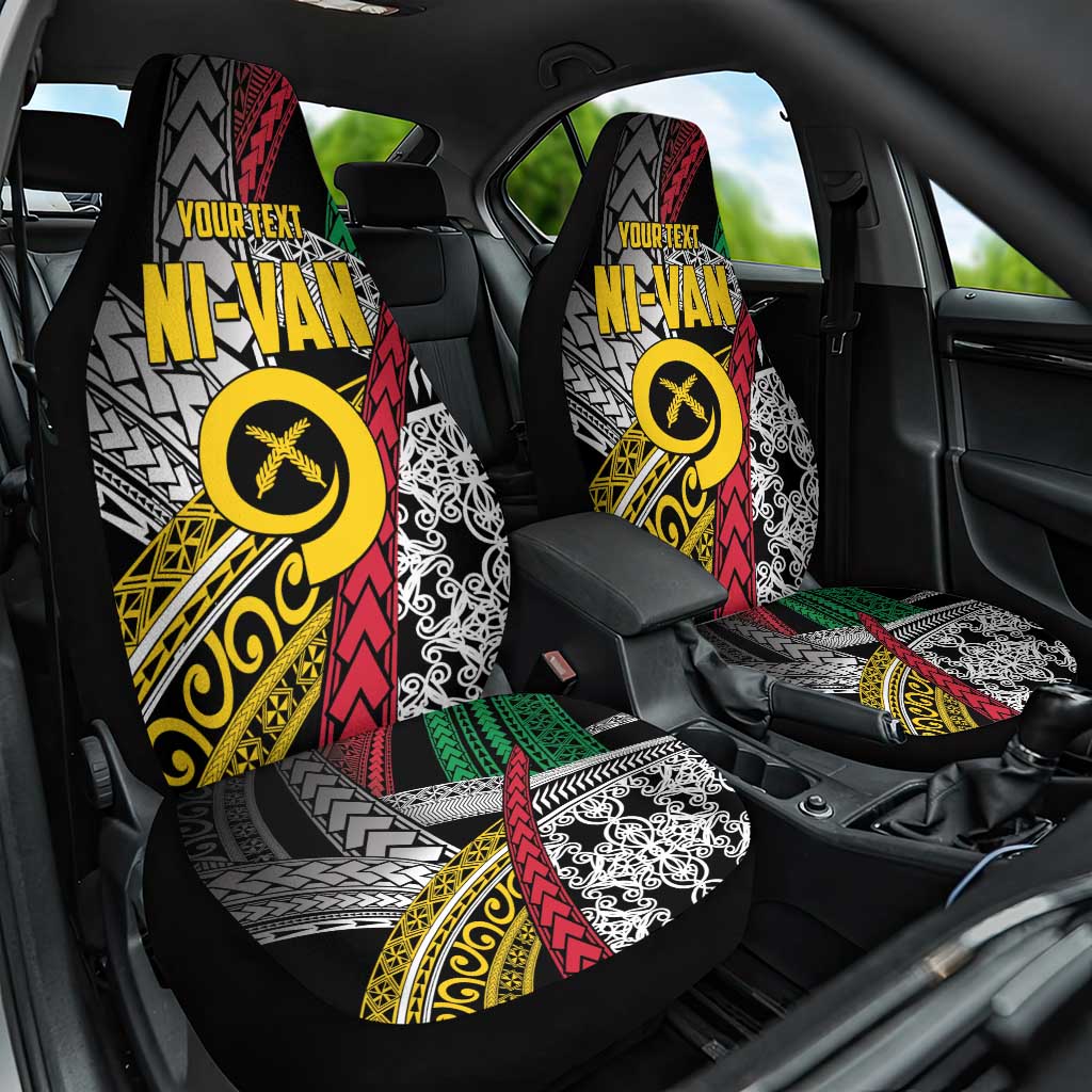 Vanuatu Proud to be Ni-van Personalised Car Seat Cover with Mutis En Atan Patterns