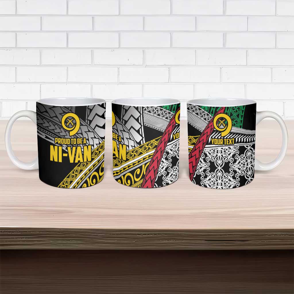 Vanuatu Proud to be Ni-van Personalised Ceramic Mug with Mutis En Atan Patterns LT9 - Polynesian Pride