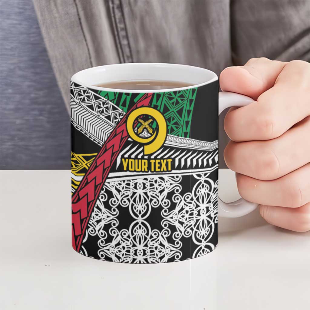Vanuatu Proud to be Ni-van Personalised Ceramic Mug with Mutis En Atan Patterns LT9 - Polynesian Pride