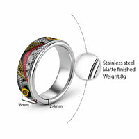 Vanuatu Proud to be Ni-van Classic Ring with Mutis En Atan Patterns LT9 - Polynesian Pride