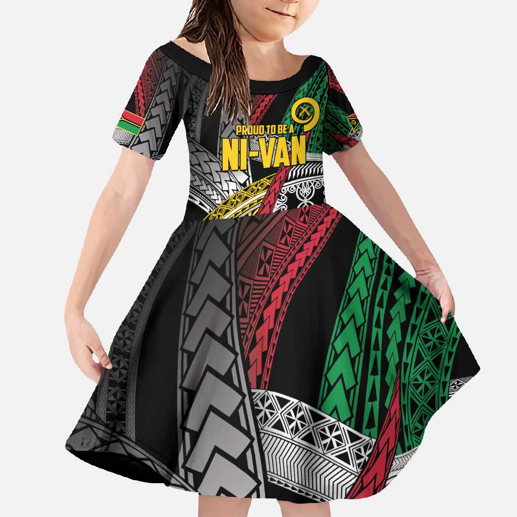 Vanuatu Proud to be Ni-van Personalised Family Matching Long Sleeve Bodycon Dress and Hawaiian Shirt with Mutis En Atan Patterns